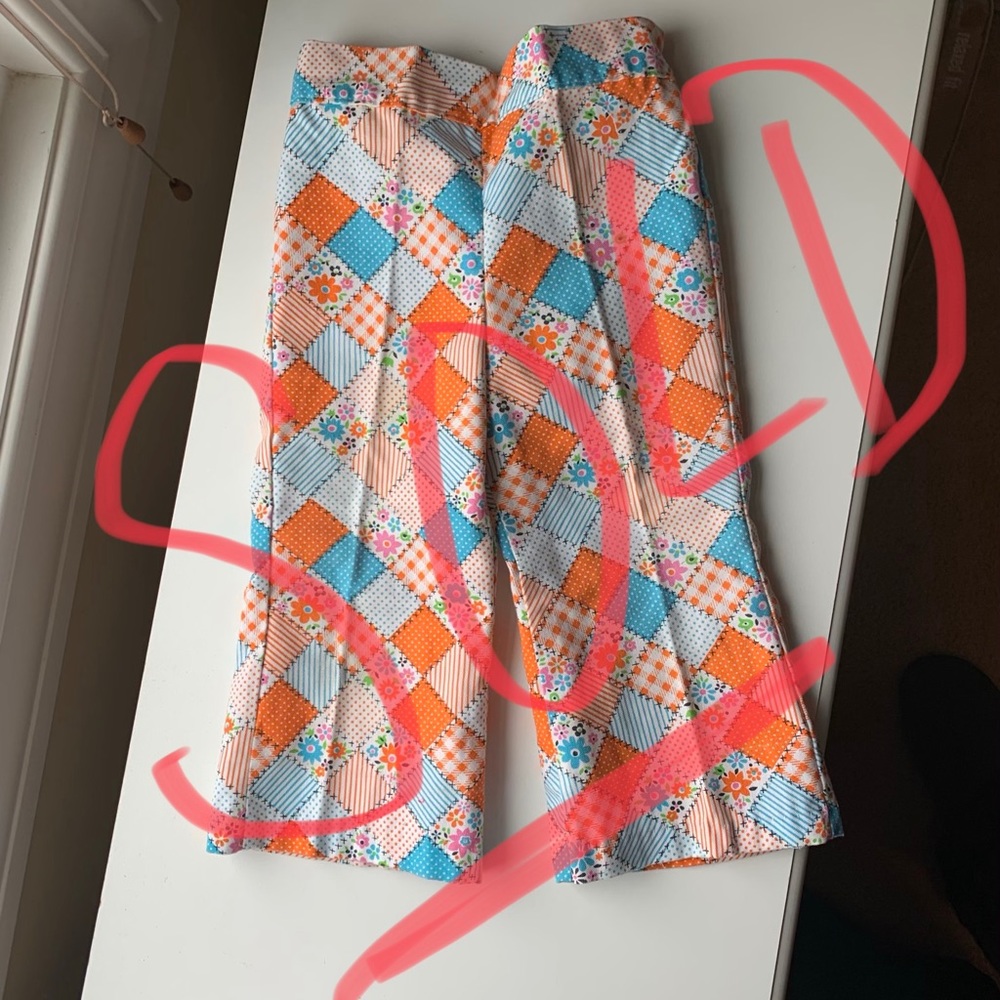 Adorable, vintage, toddler bell bottoms.